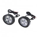 12-85V Motorcycle Super Light Waterproof LED Headlights Rear View Mirror Spot Lightt