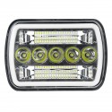120W 5x7 7x6inch LED Headlight Hi-Lo Beam Halo DRL Warning For Jeep Cherokee XJ YJ