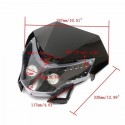 12V 10W White LED Light Headlight Fairing ABS Plastic For Most Dirt Bike Motorcycle