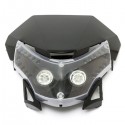 12V 10W White LED Light Headlight Fairing ABS Plastic For Most Dirt Bike Motorcycle