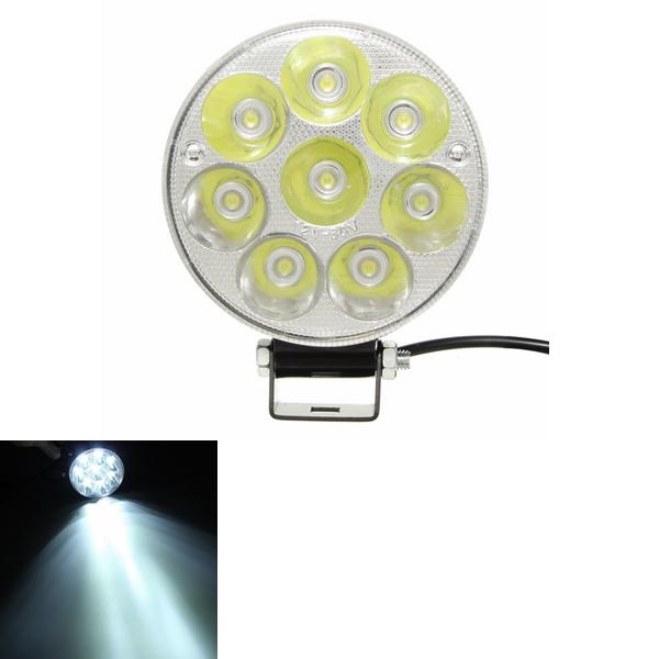 12V 21W 6000K Motorcycle Super Bright Spot Lightt LED Headlight Round High Power Projection Lamp