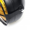 12V 35W 6.5inch Retro Motorcycle Headlight With Grill Yellow/White Cover