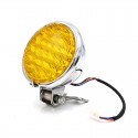 12V 55W Motorcycle LED Front Headlight Universal High-Low Beam Amber Motorbike Retro Headlamp Round Vintage Spotlight