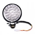 12V 55W Motorcycle LED Front Headlight Universal High-Low Beam Amber Motorbike Retro Headlamp Round Vintage Spotlight