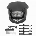 12V 8000lm Motorcycle Head Lamp W/ High Low Beam Enduro Dirt Bike Headlight Universal