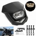 12V 8000lm Motorcycle Head Lamp W/ High Low Beam Enduro Dirt Bike Headlight Universal