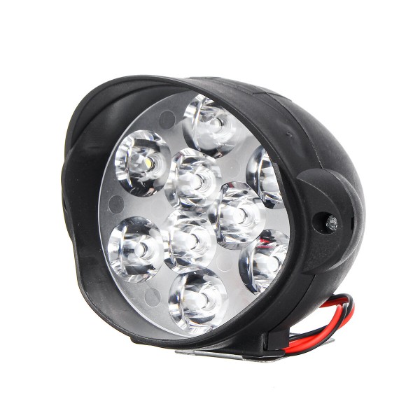 12V-80V 1800LM 9 LED Work Spot Light Headlight Waterproof 6500k White Super Bright Fog Lamp Scooter Spotlight For Motorcycle ATV UTV Tricycle