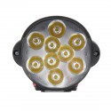 12V-80V 1800LM 9 LED Work Spot Light Headlight Waterproof 6500k White Super Bright Fog Lamp Scooter Spotlight For Motorcycle ATV UTV Tricycle
