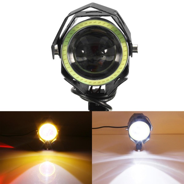 12V-80V Motorcycle LED Headlights Driving Fog Spot Light DRL Aluminum