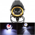 12V-80V Motorcycle LED Headlights Driving Fog Spot Light DRL Aluminum