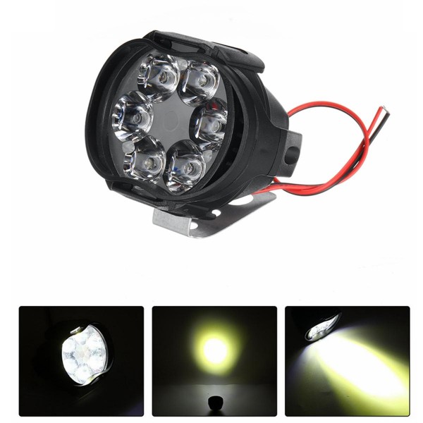 12V 8W 6LED Motorcycle Motorbike Front Spot LED Light Headlights Lamp