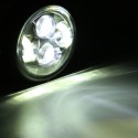 12V Black LED Motorcycle Projector Headlights with Bracket Cafe Racer