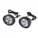 12V Motorcycle Super Light Waterproof LED Headlight Rear View Mirror Lights Spot Lightt Assist Lamp