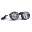 12V Motorcycle Super Light Waterproof LED Headlight Rear View Mirror Lights Spot Lightt Assist Lamp