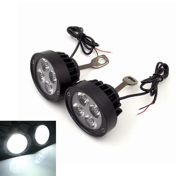 12V Motorcycle Super Light Waterproof LED Headlight Rear View Mirror Lights Spot Lightt Assist Lamp