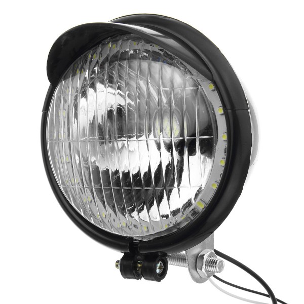 12V Retro LED Motorcycle Bullet White Headlights Hi/Low Beam Super Bright Light