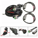 12V Switch & Relay Twin Wiring Harness Kit For LED Spot Lightts Work Fog Light Bar