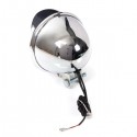 12V Universal Motorcycle 25 LEDs Headlight Headlamp Chrome Case