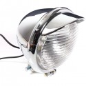 12V Universal Motorcycle 25 LEDs Headlight Headlamp Chrome Case
