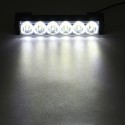 12V Yellow/White LED Strobe Flash Light 6 LEDs Police Warning Flashing Lamp