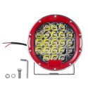 1Pcs LED 9-32V IP68 6000K 105W 6000LM Motorcycle Car ATV Headlights Red 7Inch