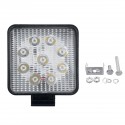 27W LED Square Work Light Spot Flood Off-road Driving Lamp SUV Truck UTV