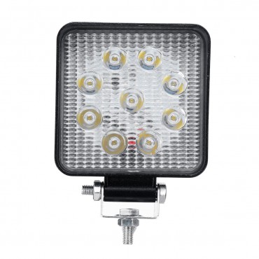 27W LED Square Work Light Spot Flood Off-road Driving Lamp SUV Truck UTV