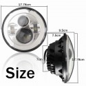 2PCS 7 Inch 40W 6500K 3200LM LED Projector Headlights For Harley Jeep Wrangler JK/TJ Hummer