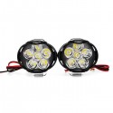 2PCS 9-85V 1000lm 10W Motorcycle Spotlight Motor Bike Headlamp Bicycle Scooter ATV Headlight