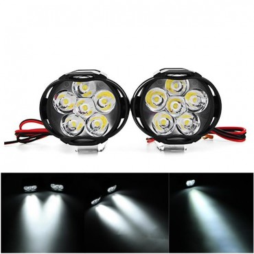 2PCS 9-85V 1000lm 10W Motorcycle Spotlight Motor Bike Headlamp Bicycle Scooter ATV Headlight