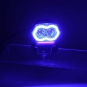 2Pcs 3 INCH LED Work Light Spot Lamp Fog Pods Blue DRL Off Road Car Motorcycle