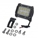 2Pcs 5D LED 18W Work Light Spot Beam Boat Truck Offroad 4WD SUV White Lamp IP67