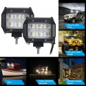 2Pcs 6D 6 LED 18W 6000K Work Light Spot Beam Boat Truck Offroad 4WD SUV White Lamp IP67