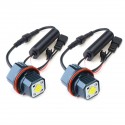 2Pcs 80W Error Free LED Angel Eyes Marker Halo Ring Light For BMW E39 E53 E60 E65