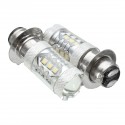 2pcs 10-30V PX15D 16LED 80W 6500K Motorcycle Fog Driving DRL Headlight Light Bulb