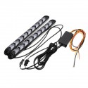 2pcs 12V 2835 Switchback Turn Signal Headlight LED Strip DRL Light Tube Waterproof