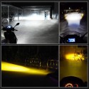 2pcs 12V-80V 12W 1200LM Motorcycle H4 LED Headlight Bulb Super Bright Moto Lens Headlamp Hi/Lo Beam Dual Color 6000K 3000K