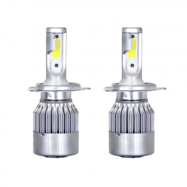 2pcs 12V/24V C6 LED Bulb H1/H4/H7/H11/9005/9006 White Headlights 72W 7200Lm COB Headlamp Auto Fog Light Lamp Bulb