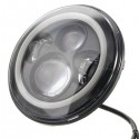 2pcs 40W 6500K 3600LM White LED Headlight Angel Eyes Lamp for Harley Jeep Wrangler