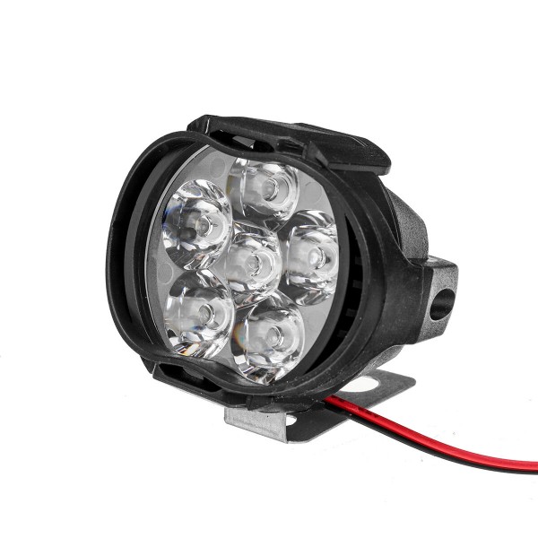 2pcs 4/6/9 LED 9-85V 10W Black Motorcycle Headlights Motorbike Driving Fog Spot Ligh+ Switch