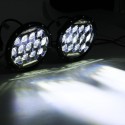 2pcs 7 inch 75W Round 13 LED Headlights Hi-Lo Beam Bulb For Harley/Jeep Wrangler JK TJ Black