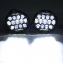 2pcs 7 inch 75W Round 13 LED Headlights Hi-Lo Beam Bulb For Harley/Jeep Wrangler JK TJ Black