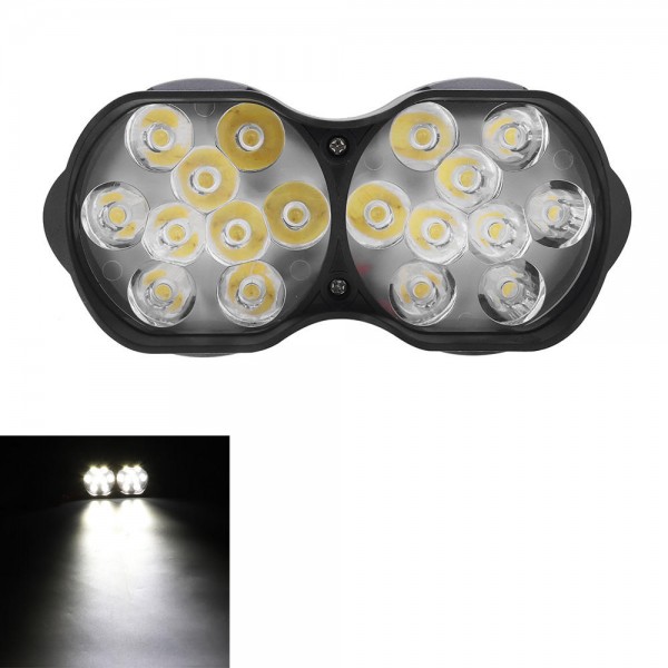 30W 18 LED 9/85V 3000Lm 6000K Aluminium Alloy Motorcycle Headlights