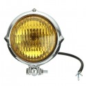 35W 12V Motorcycle Headlight H4 Amber Light Headlamp For Harley Bobber Chopper