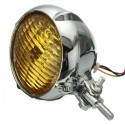 35W 12V Motorcycle Headlight H4 Amber Light Headlamp For Harley Bobber Chopper