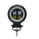 3inch 12/24V 6500K 20W Round LED Work Light With White Angel Eyes Lights Spot Fog light For Car Boat Motorcycle