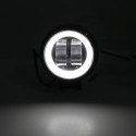 3inch 12/24V 6500K 20W Round LED Work Light With White Angel Eyes Lights Spot Fog light For Car Boat Motorcycle