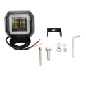 3inch 12/24V 6500K 20W Square LED Work Light Blue + White With Angel Eyes Lights Spot Fog light For Car Boat Motorcycle