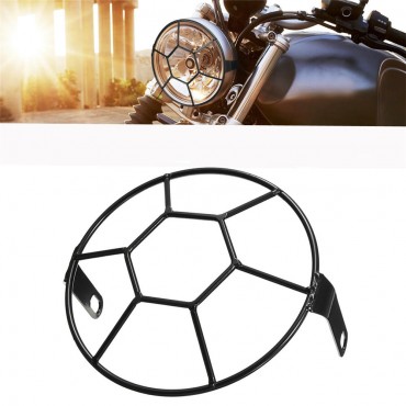 5.75inch Universal Motorcycle Football Grill Cover Headlight Protector For Harley Cruiser