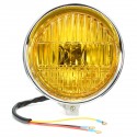 5.75inch Motorcycle Headlight Light Retro Metal Yellow Len For Harley Bobber Chopper